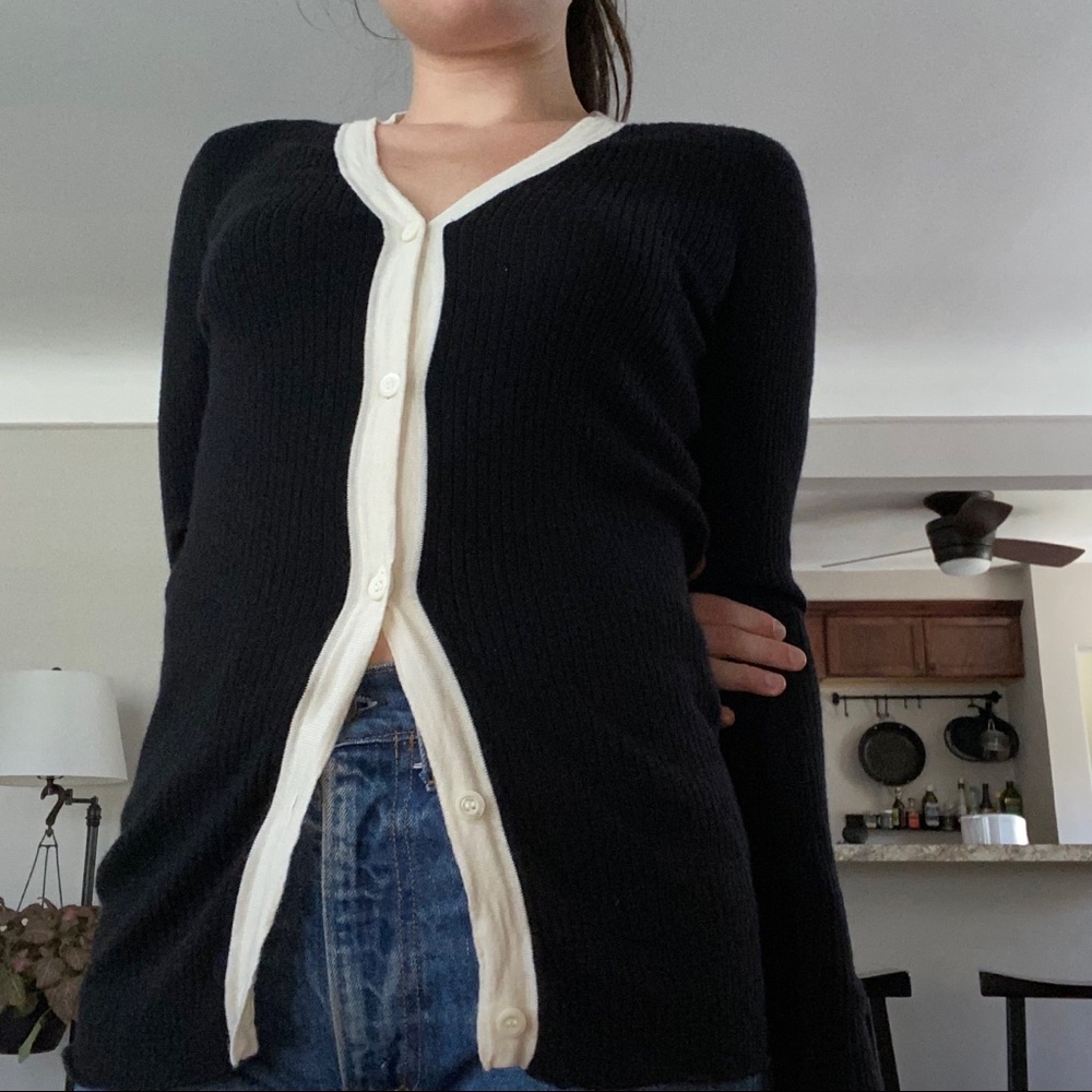 Prada Black and White Cardigan